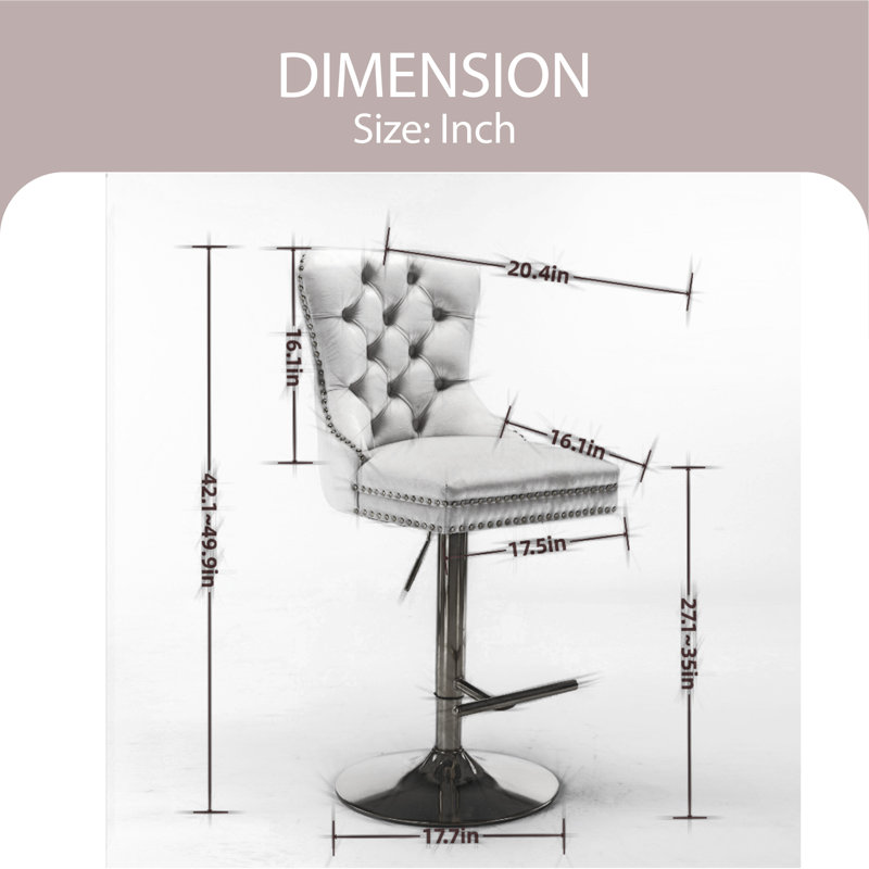 Tabouret pivotant à hauteur réglable Jocimar, Beige