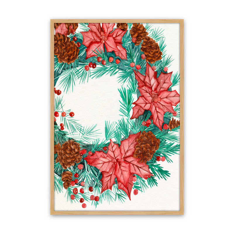 «Yuletide Harmony I» par Melissa Wang, reproduction d'art sur toile, H 24 po x l 18 po, Encadrement ouvert sans papier mat