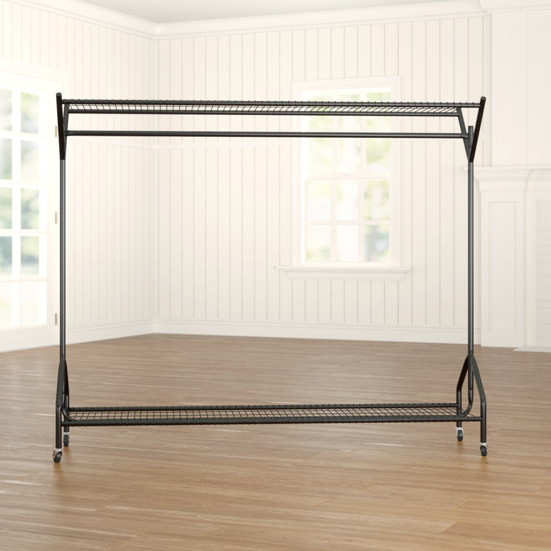 120Cm Rolling Clothes Racks, 150cm H x 183cm W x 46.5cm D