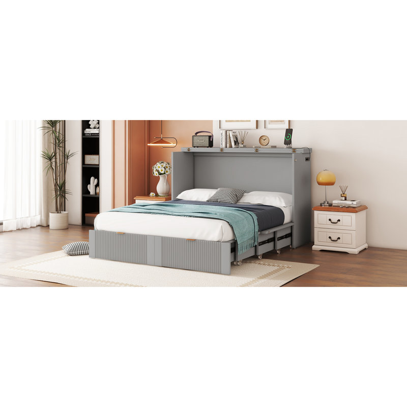Multifunctional Gray Wooden Sofas For Compact Spaces, Modern Design