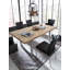 Brigham Oak Rectangular Wood Top Dining Table with Steel Base-898170140-898170141