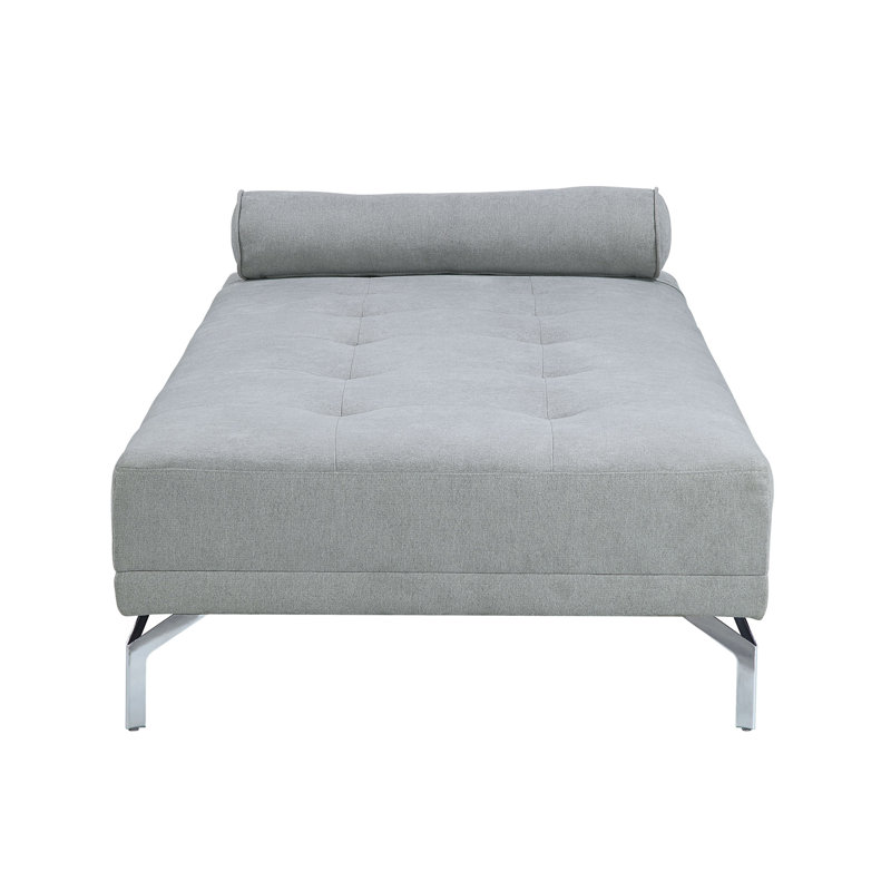 Quenti Grey Melange Velvet Sofa Bed W/Pillow