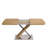 47.25 "-63" Modern Extendable Wooden Dining Table with X-Shaped Metal Base