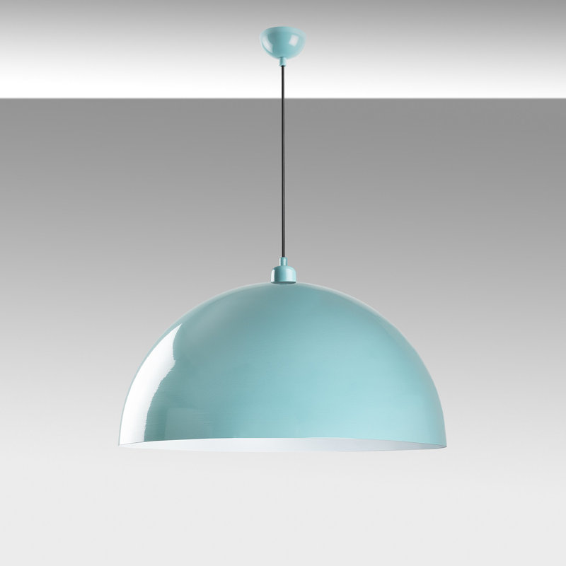 Elegant Adjustable Chandelier, Turquoise Metal Body, 23.6 x 13.8 inches | Height Adjustable 17.7 - 53.1 inches | E27 Socket (Max 40W, Bulb Not Included) | Modern Lighting Fixture for Dining Room & Living Spaces