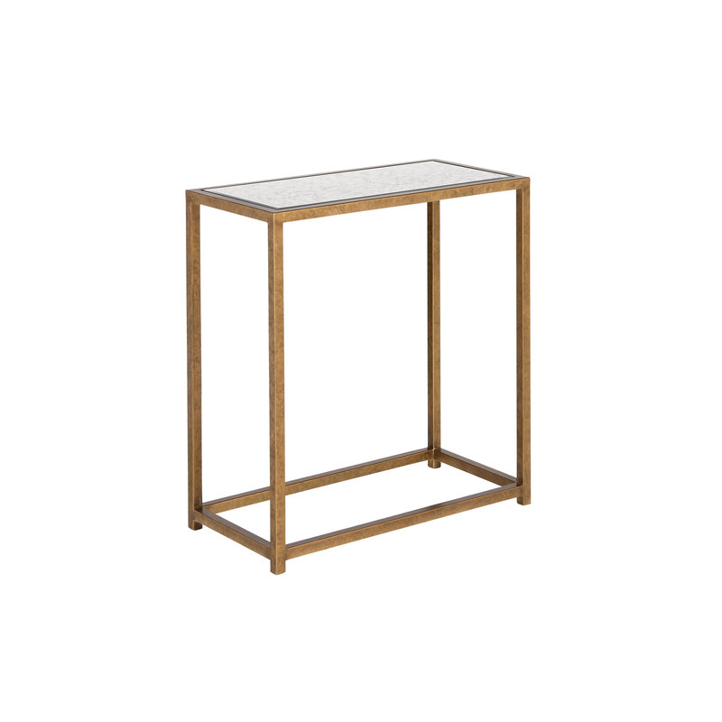 Paris Solid Wood End Table, Gold
