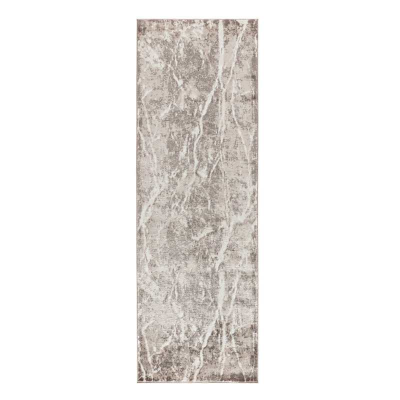 Studebaker Collection Brown Contemporary Area Rug, Runner 2'8" x 8'1"