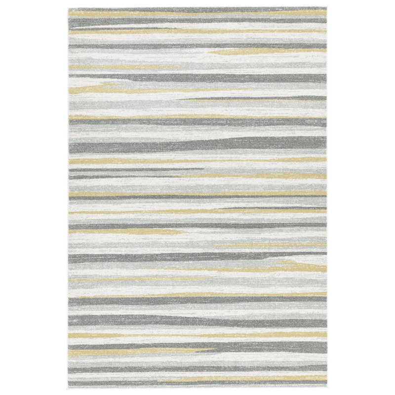 Chinnock Flatweave Yellow/Grey Area Rug, Rectangle 200 x 290cm