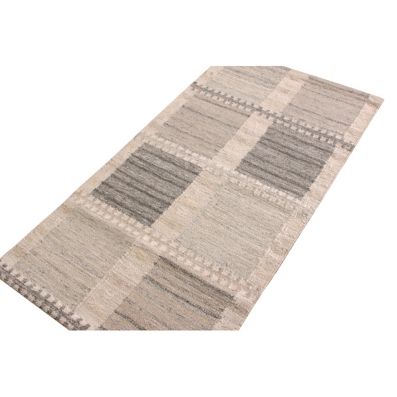 Scandinavian Wool Geometric Area Rug, Rectangle 10' x 14'