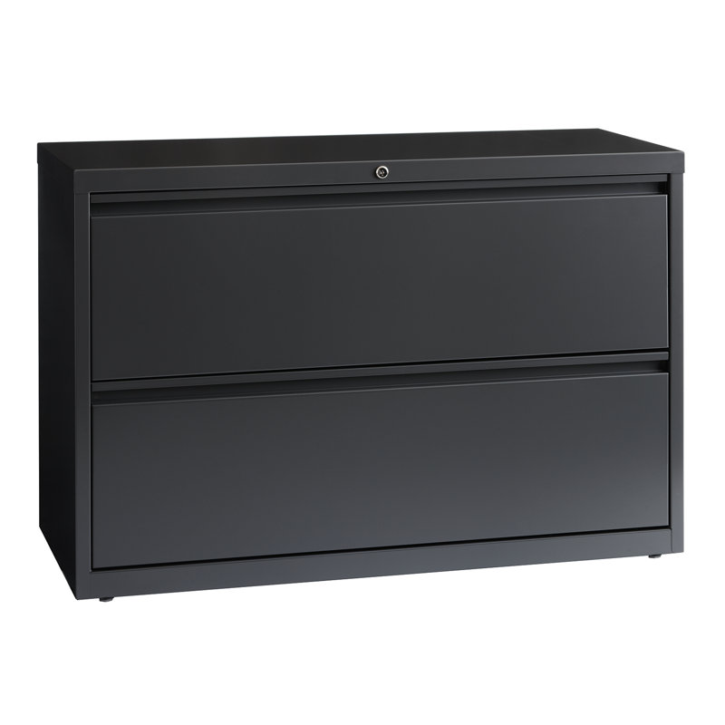 42'' Wide 2 -Drawer Steel File Cabinet, Charcoal