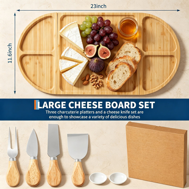 East Urban Home Bamboo Cheese Board