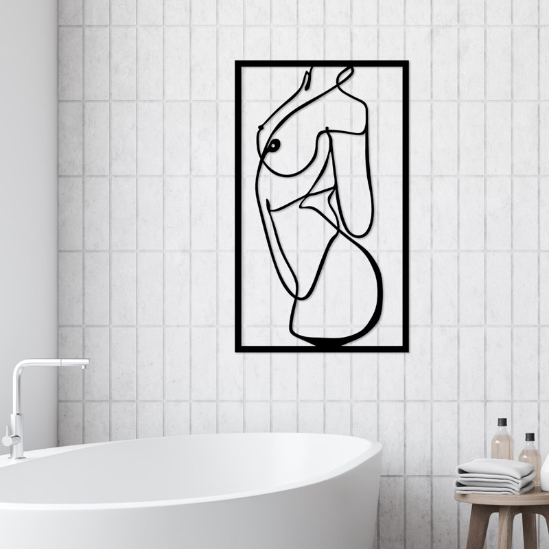 Stylish Metal Wall Art Decor, Black Finish, 16.5 x 27.6 inches | 100% Metal Construction, Thickness: 0.05 inches | Easy to Hang Design, Perfect for Home or Office Decoration, Modern and Elegant Look