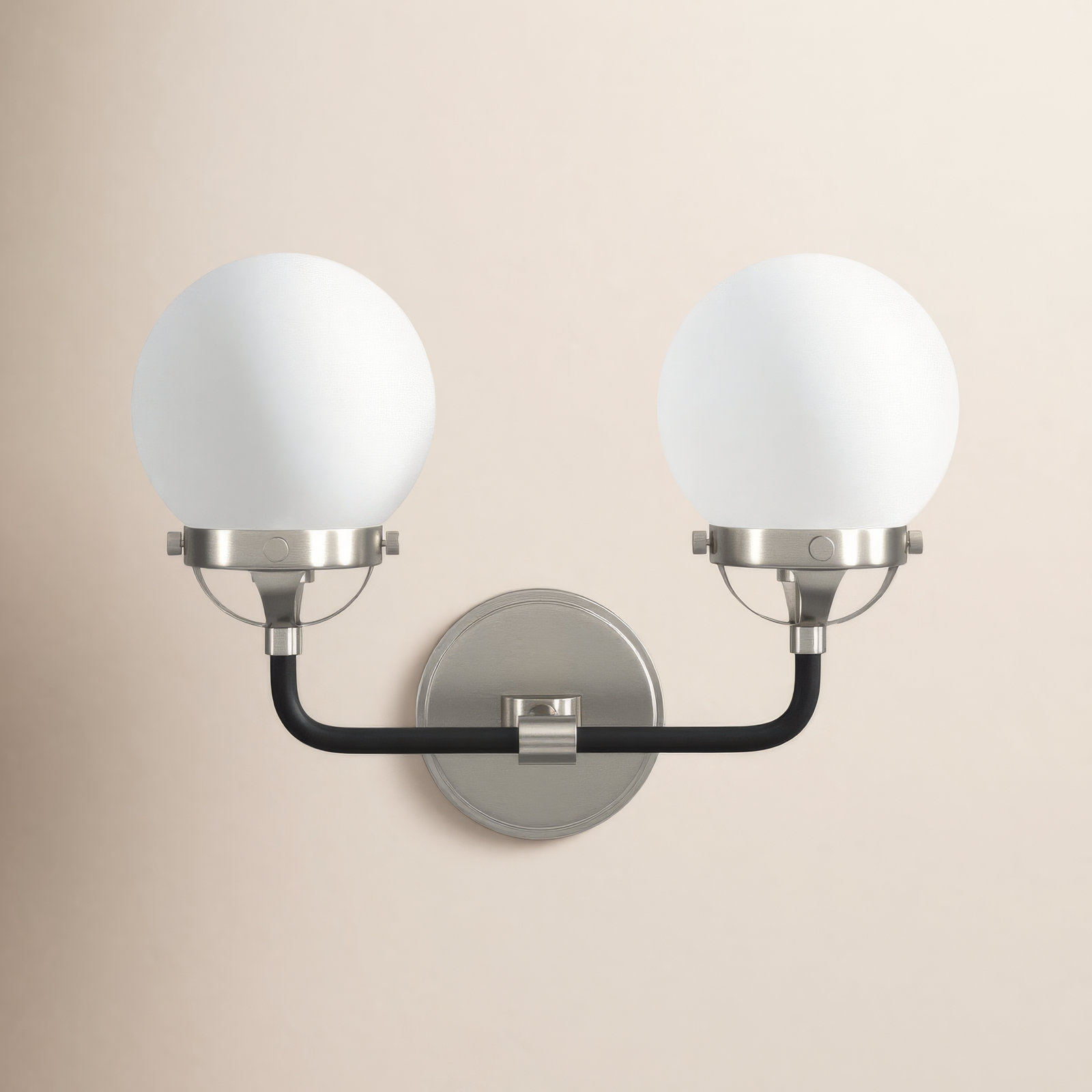 Newport 2-Light Vanity Light, No , Brushed Nickel