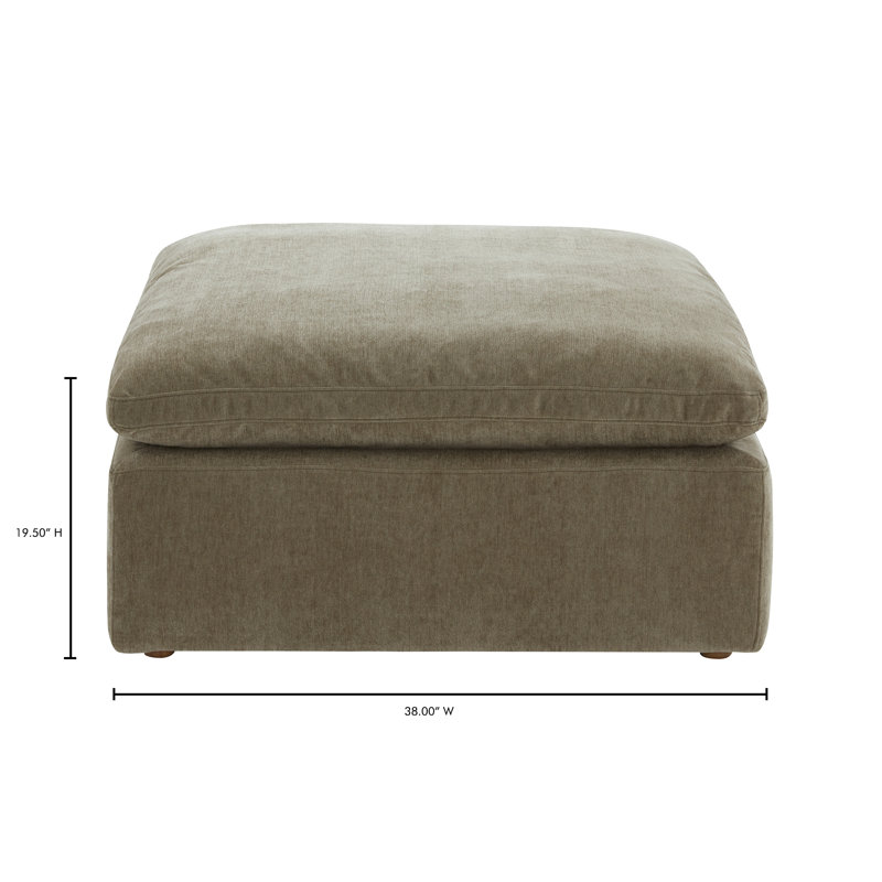 Armand Performance Fabric Ottoman, Desert Sage Performance