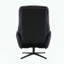 Fauteuil d'appoint pivotant en cuir fleur avec repose-pieds