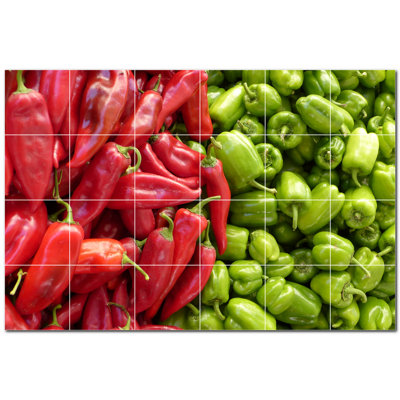 Fruit Photo 12'' x 12'' Satin Ceramic Decorative Mural