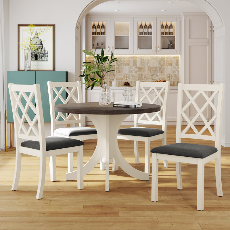 Ensemble repas pour quatre personnes, Brun, gris