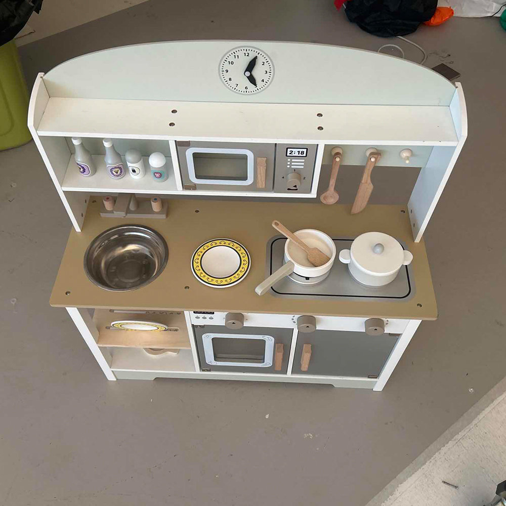 Wooden Kitchen Playset Pretend Toy Set for Kids