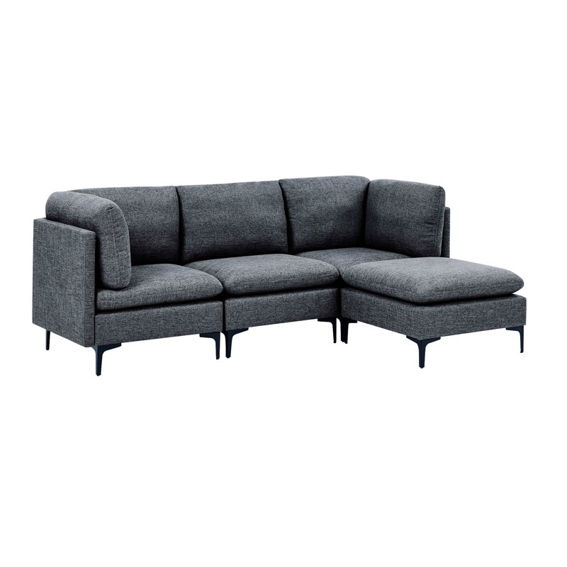 Sectional Sofa with Metal Legs