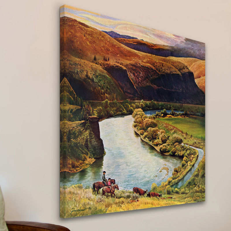 « yakima river », reproduction d’art sur toile tendue, 18 po H x 18 po L x 1,5 po D