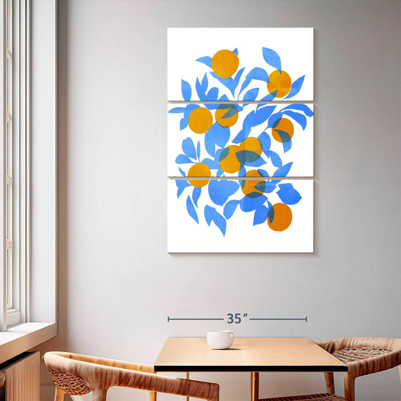 Yarlin Bright Tangerines I, 65" H x 42" W