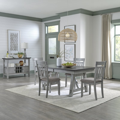 Ensemble de table de salle à manger à tréteaux extensible 4 personnes Ashby