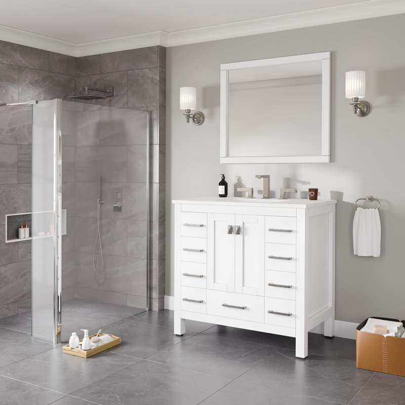 Ethyn 36" Single Bathroom Vanity Set, White