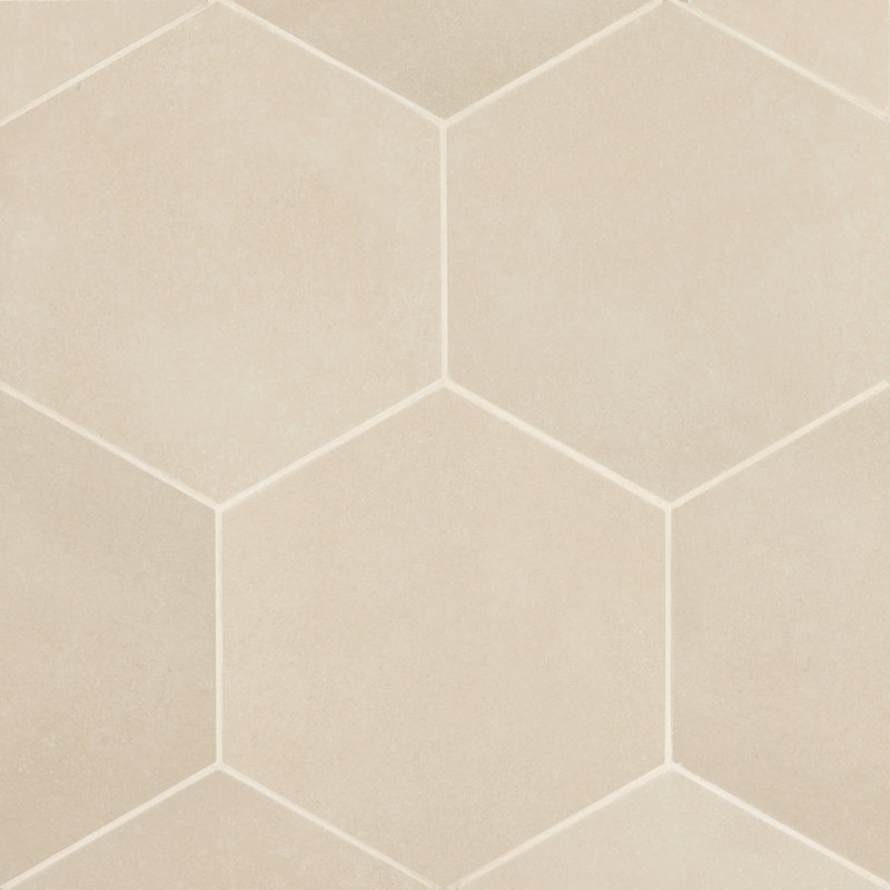 Carreau de porcelaine hexagonal Makoto 18 pièces, Tatami beige