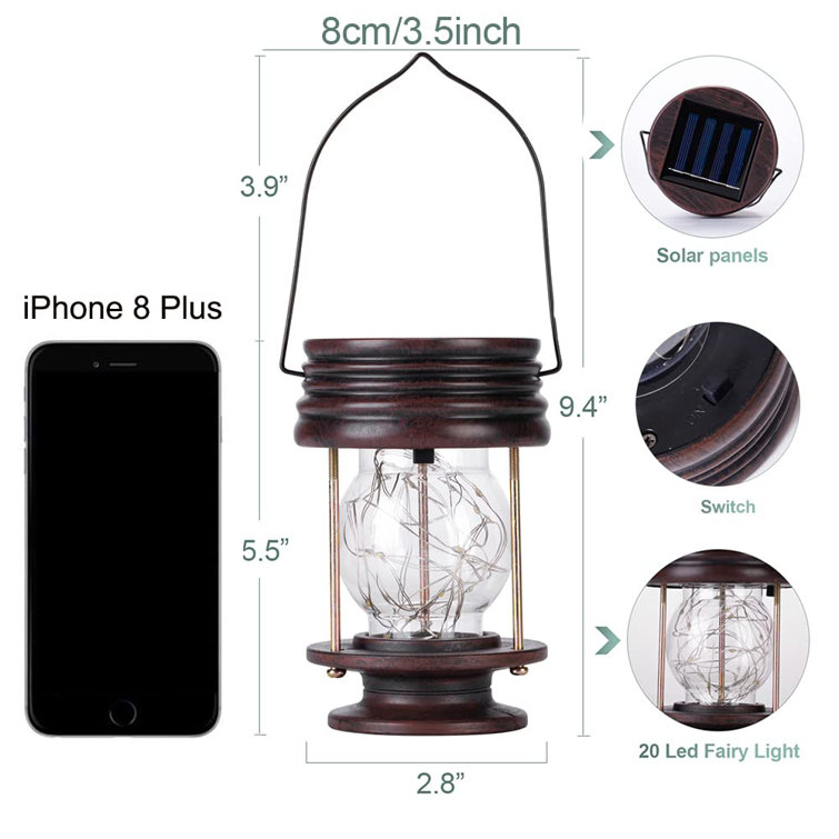 4 in. Solar Powered Outdoor Fairy Lantern