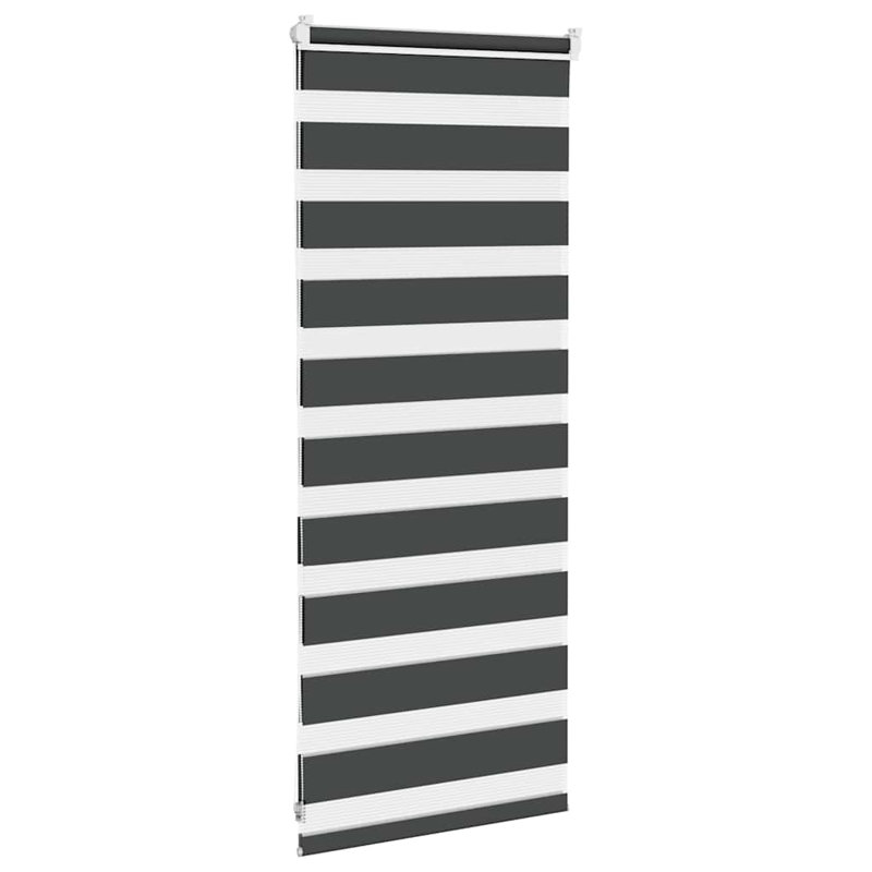 George Oliver Zebra Blind Polyester, 65cmW x 100cmL, Black