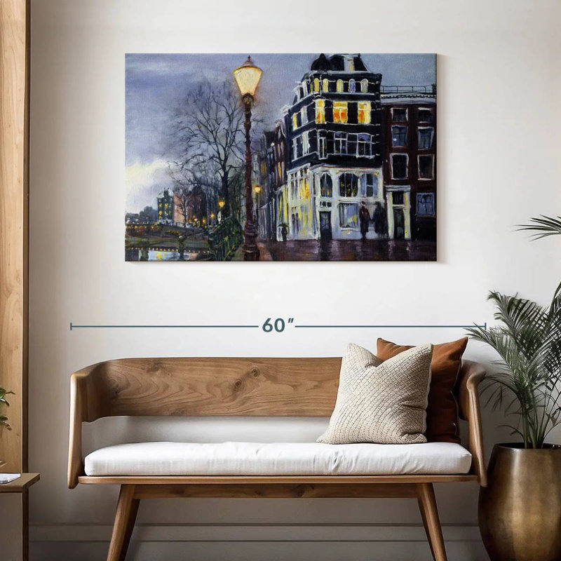 Sirci au crépuscule, Amsterdam, H 30 po x l 45 po