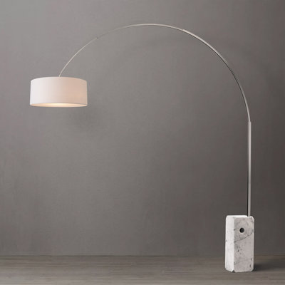 Krieger 95'' White Arched Floor Lamp