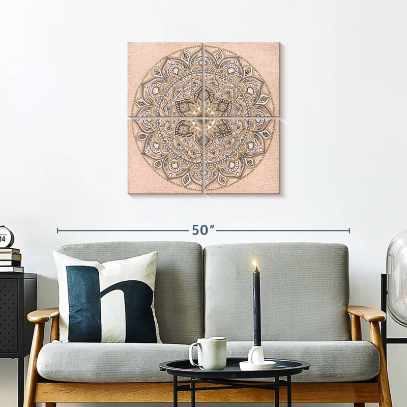 Mandala Kerner Blush, H 26 po x l 26 po