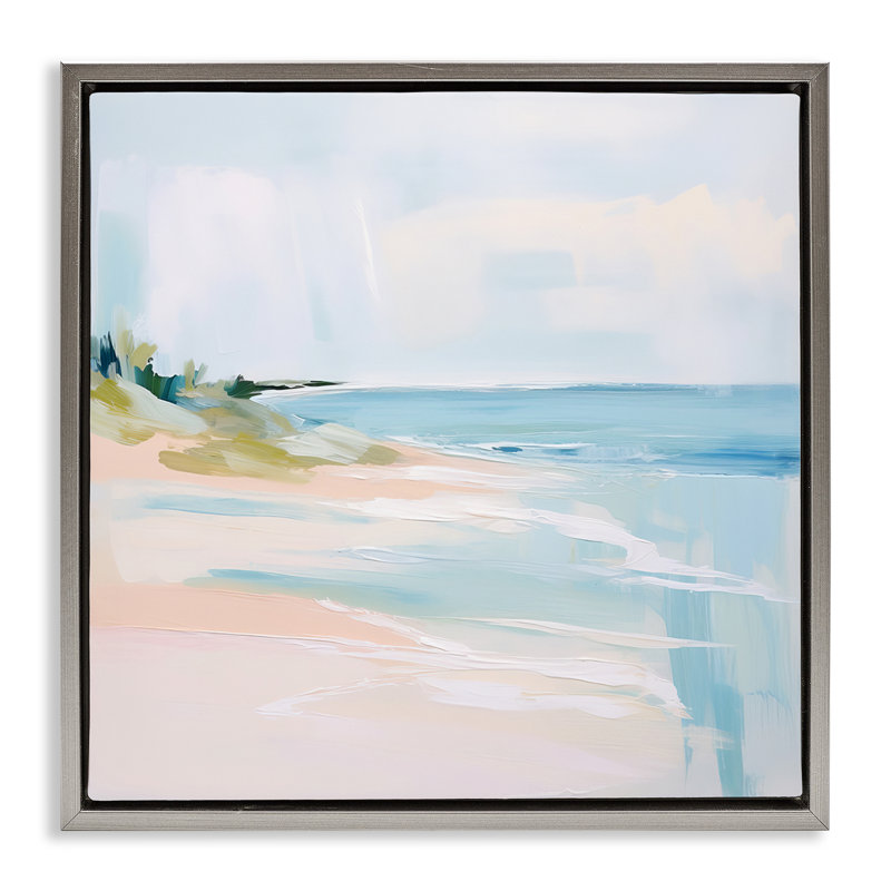  Toile abstraite encadrée flottante encadrée par Irena Orlov, Cadre flottant gris lustré, H 18 po x l 18 po