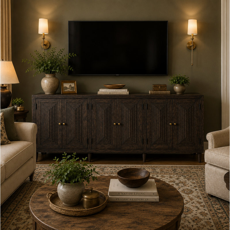 Burkhart 90'' Solid Wood Sideboard