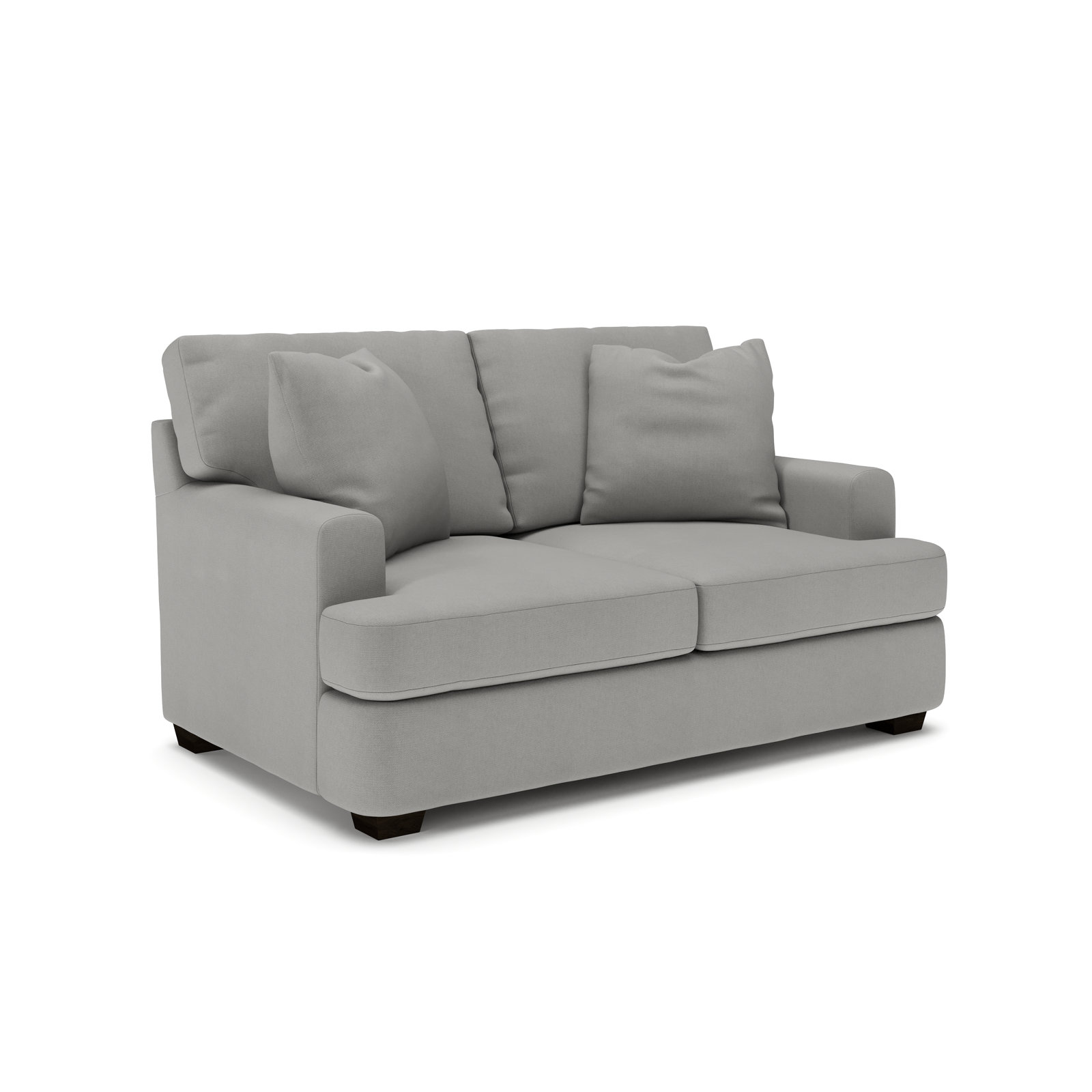 Emilio 65'' Upholstered Loveseat, Bayou Light Gray Canvas