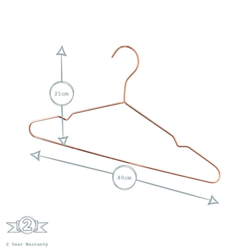 Harbour Housewares - Metallic Coat Hangers, Rose Gold