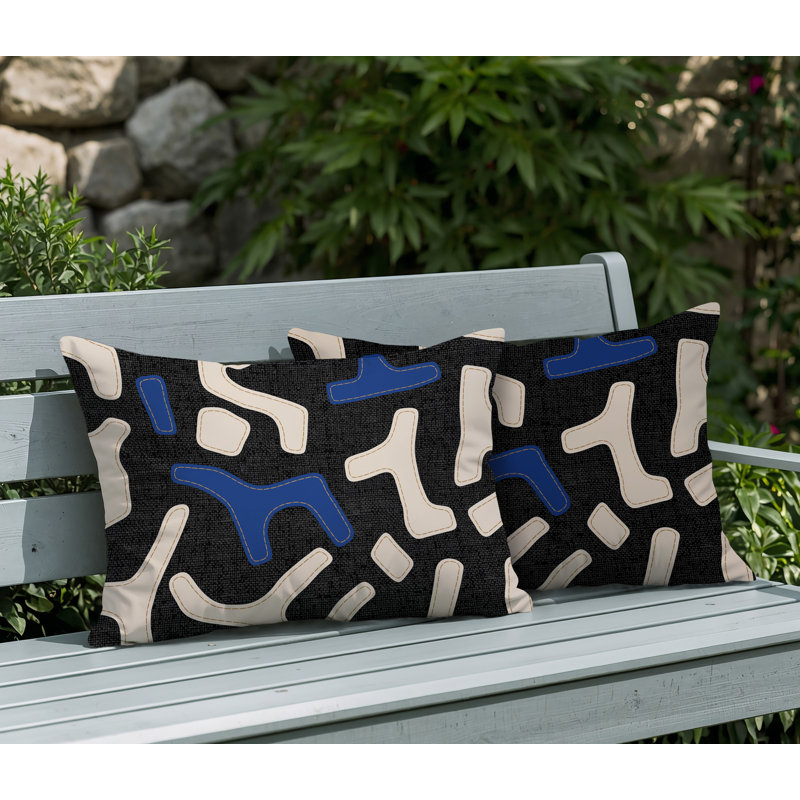 Coussin intérieur / extérieur 2 ensembles Mai, Marine, 25 x 18