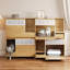 Ensemble de meubles Modern Cat avec bac à litière et rangement-1459935310