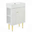 Meuble-lavabo simple 21,6 po, armoire combinée, meuble de rangement pour salle de bain, lavabo simple en céramique-115688409