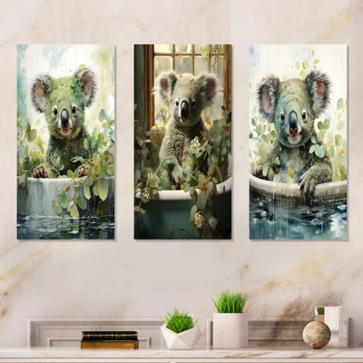 Salle de bain curieux Koala Bathtime