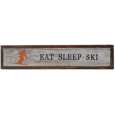 «Eat Sleep Ski On Wood», art textuel