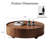 Minimalist Walnut Round Coffee Table with Storage Drawers, Modern Living Room Center Table with Silent-Glide Drawers, Easy Assembly-972430229
