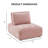 Aukeem 37'' Wide Extendable Armless Chair-877825159