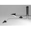 Lustre encastré noir à 6 lumières Laeticia Modern