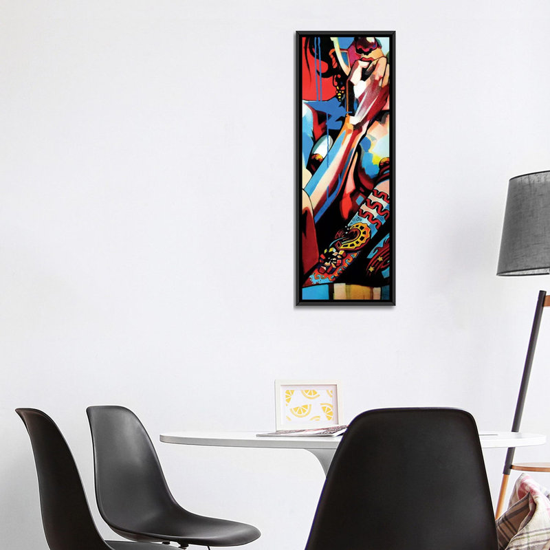 Print, Toile avec cadre noir, H 48 po x l 16 po x P 1,5 po