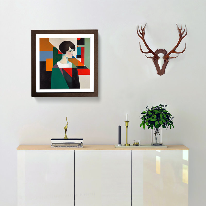 Woman Suprematism - Framed Print, Walnut Framed