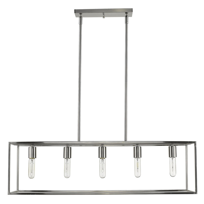 Seadrift 5 - Light Kitchen Island Pendant, Satin Nickel