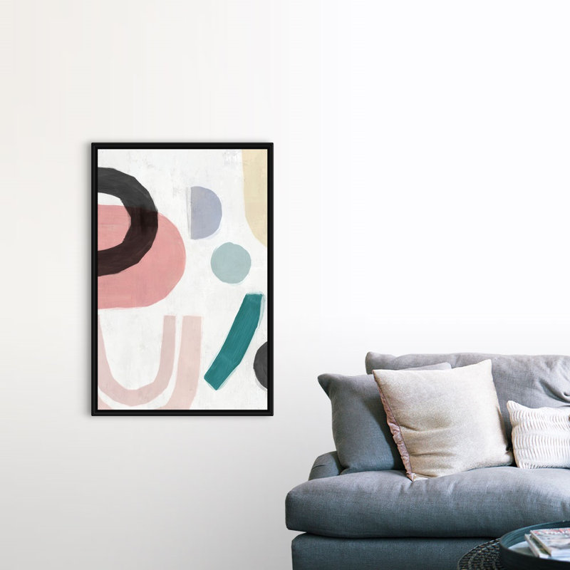 "Sherbet II" par Isabelle Z, reproduction d’art sur toile, Cadre noir, H 50 po x l 34 po x P 1,75 po