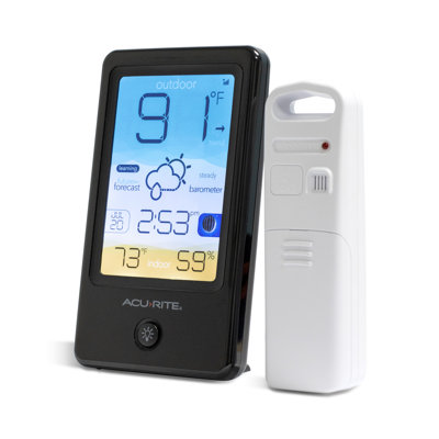 AcuRite Vertical Color Weather Station with Hyperlocal Forecast, Indoor/Outdoor Temperature, Outdoor Humidity, Time/Date, and Moon Phase (00505)