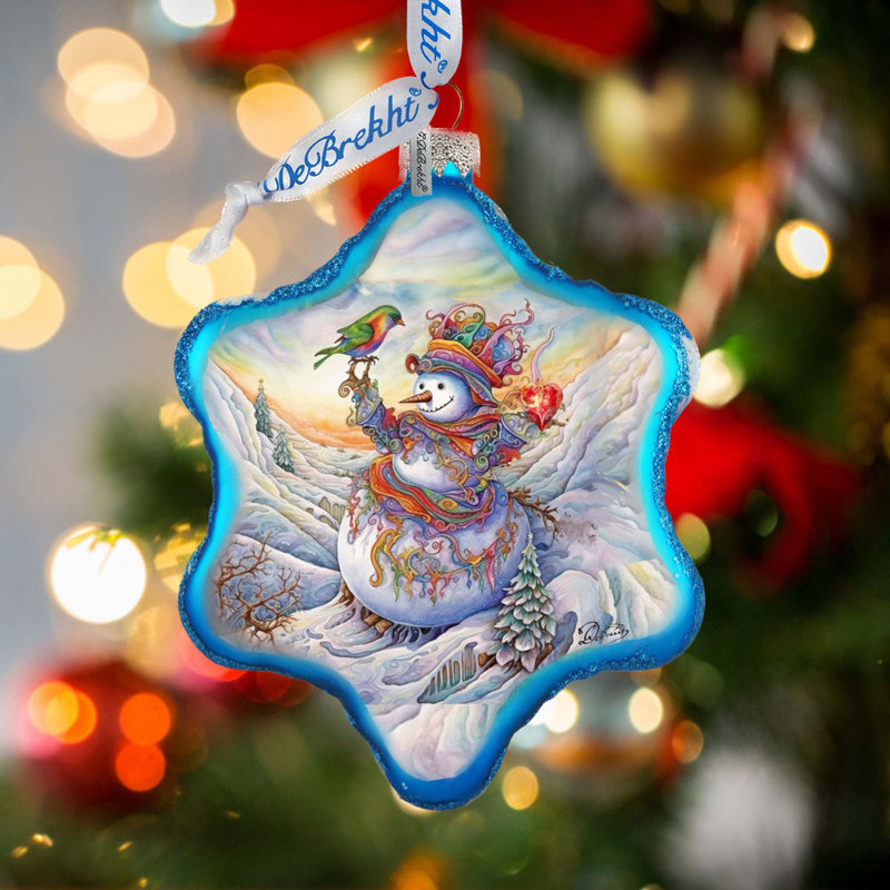 4'' Glass Hanging Figurine Ornament